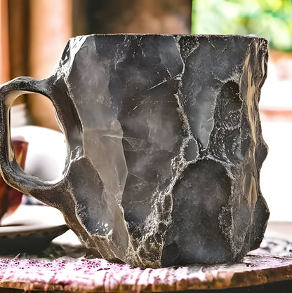 Sparkling crystal-look resin coffee mug, an elegant and durable unisex tea cup, ideal for stylish sipping.