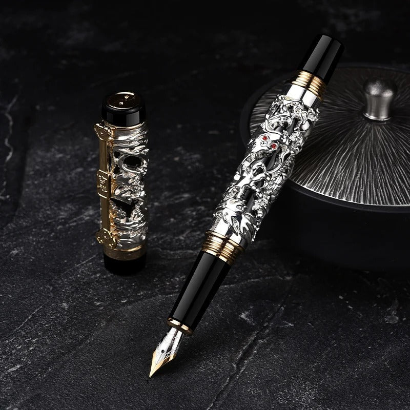 Collectible dragon fountain pen, a premium luxury writing instrument for discerning enthusiasts.