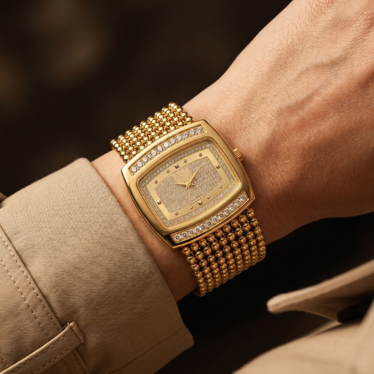 Elegant unisex stainless steel wrist watch, a classic timepiece perfect for dress or everyday wear.