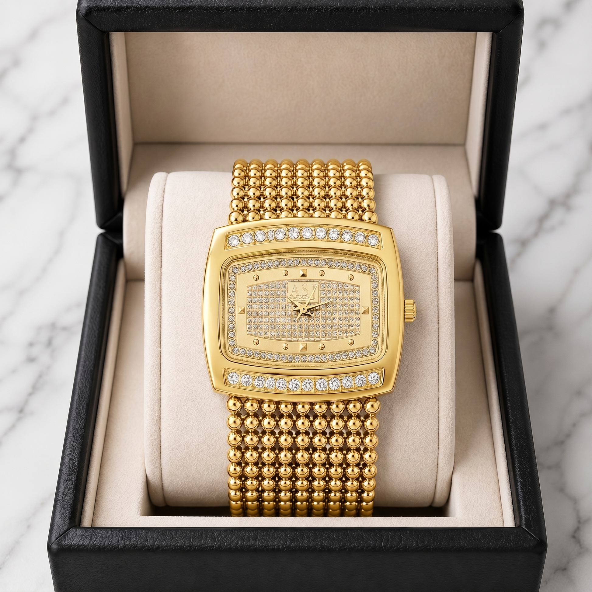 Stylish unisex stainless steel watch on a wrist, an elegant and versatile accessory suitable for all.