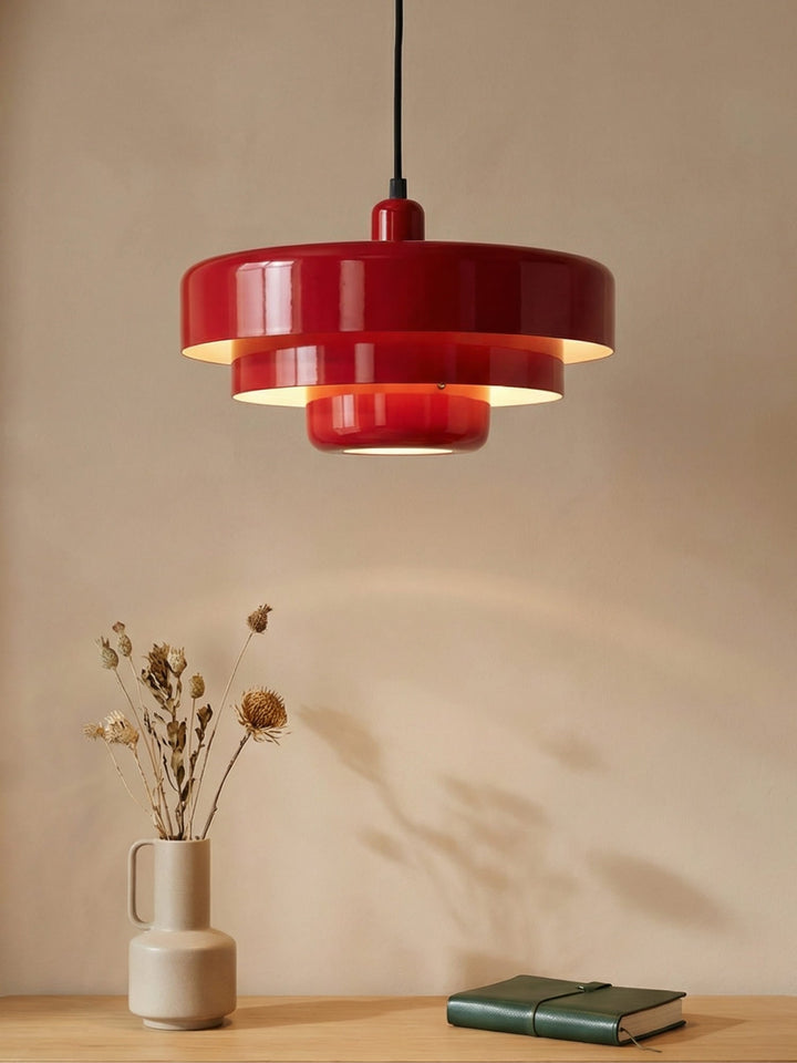 Retro metal LED ceiling light, perfect for modern vintage interior design.