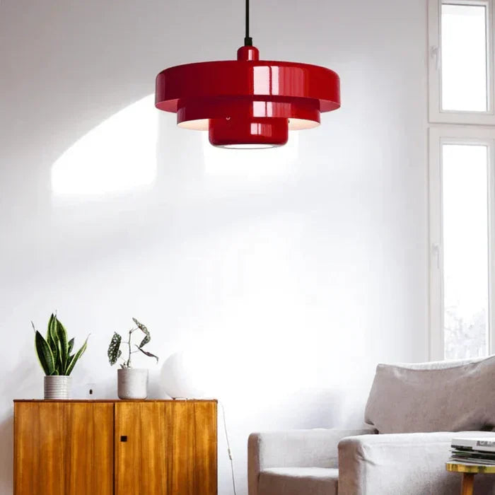 Bright LED pendant light in a vintage style, energy-efficient for decor.