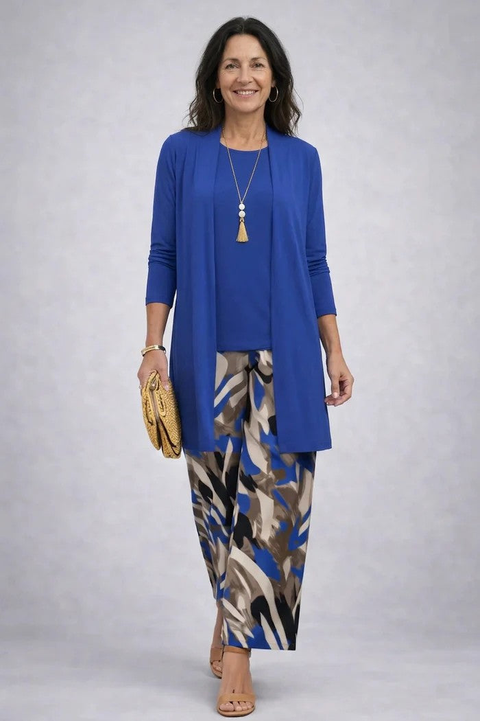 Stylish women's blazer from a 3-piece coordinated set. Ideal for smart casual or professional wear.
