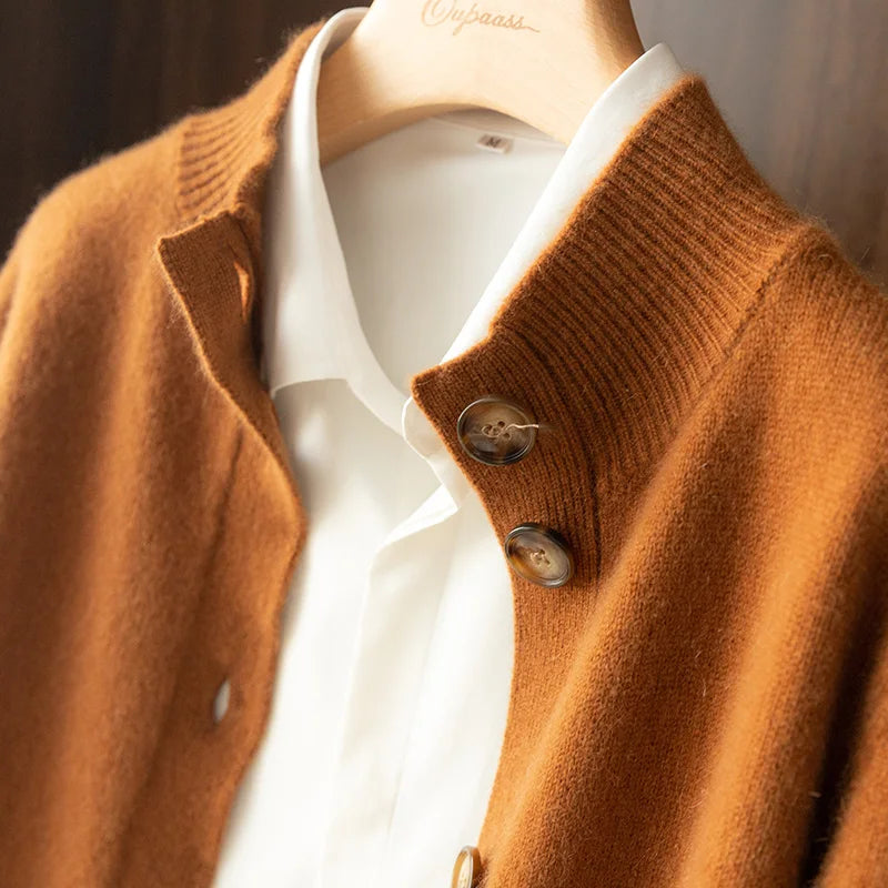 Everyday luxury: Women's Arlina draped cardigan. Open front, long sleeve, elegant & versatile for fall/spring style.