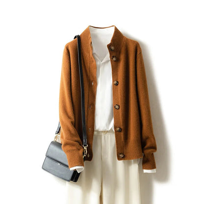 Lightweight women's Arlina draped cardigan. Open front, long sleeve, elegant outerwear, perfect for fall/spring layering.