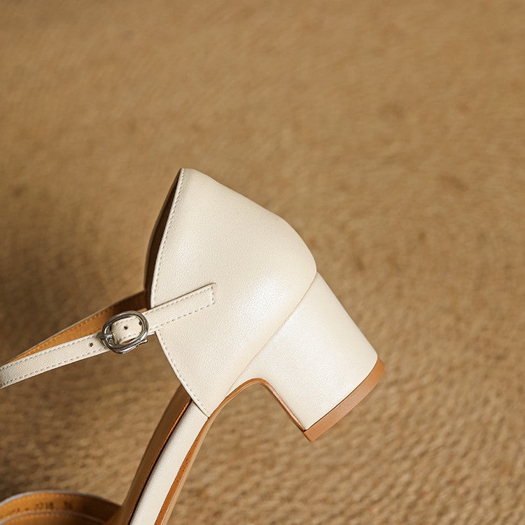 Silver women's summer block heels, elegant design with comfortable adjustable ankle strap.