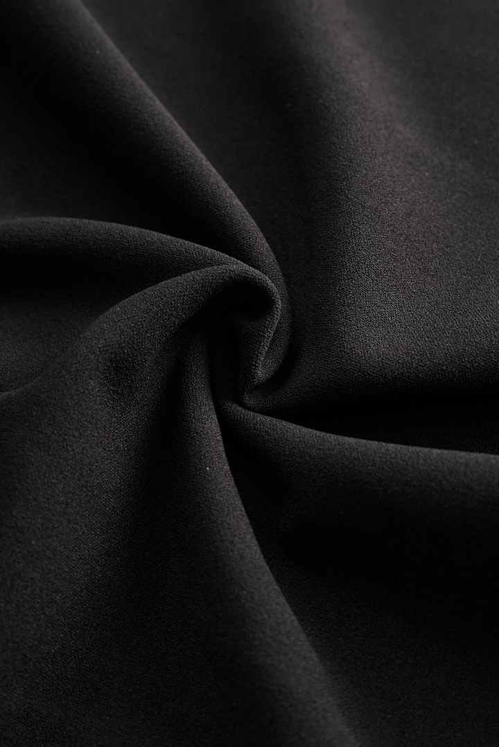 Women's elegant timeless sheath dress, midi length, with a functional belt & mandarin collar.