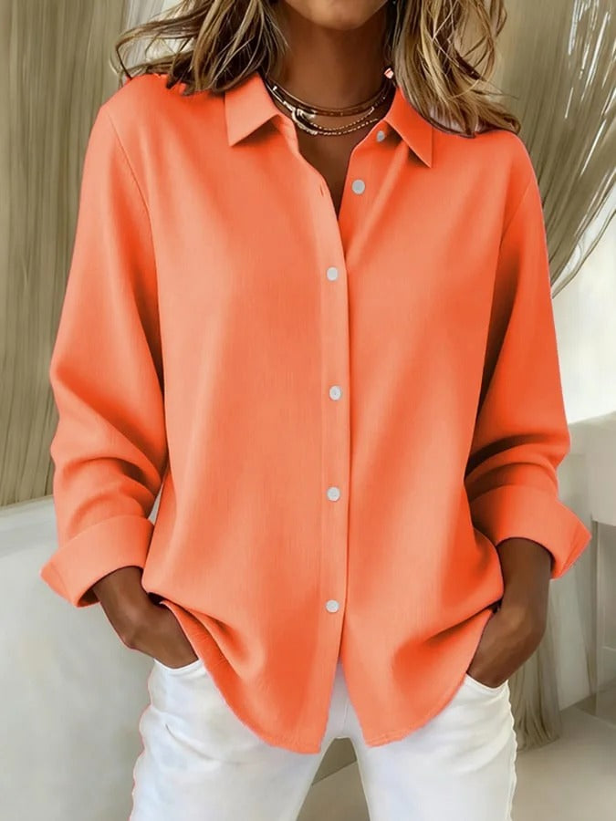 Timeless elegant women's blouse, a comfortable and versatile top for any occasion. Stylish feminine apparel.