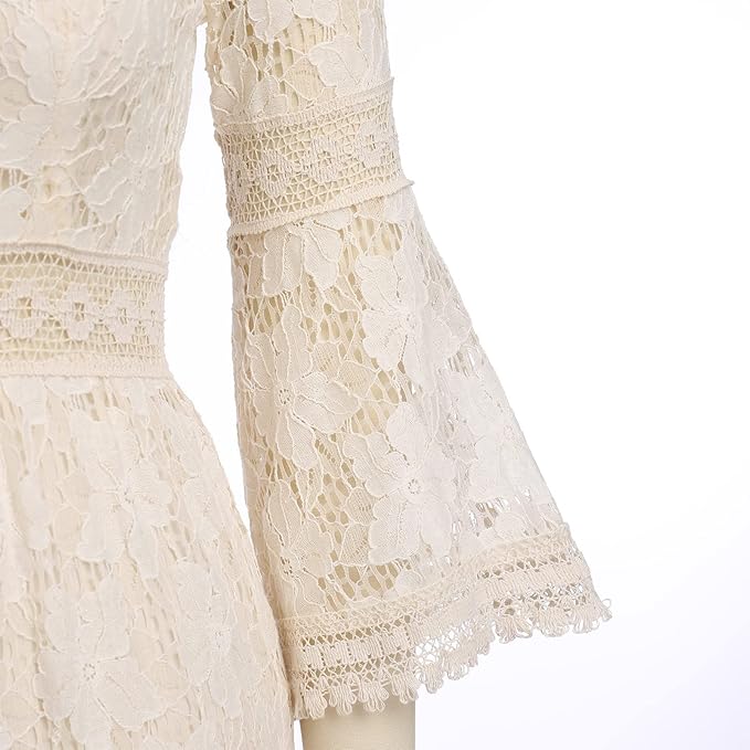 Chic women's flowy boho maxi dress, perfect for elegant summer evenings, vacations & special occasions. Relaxed fit.