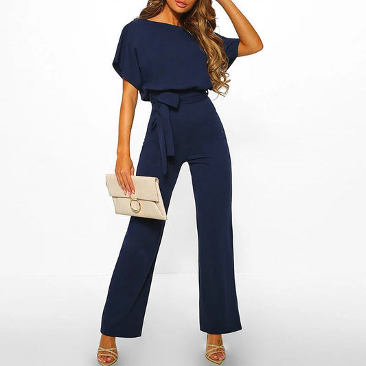 Elegant women's chic jumpsuit, perfect for a party or date night. Comfortable and stylish one-piece fashion.