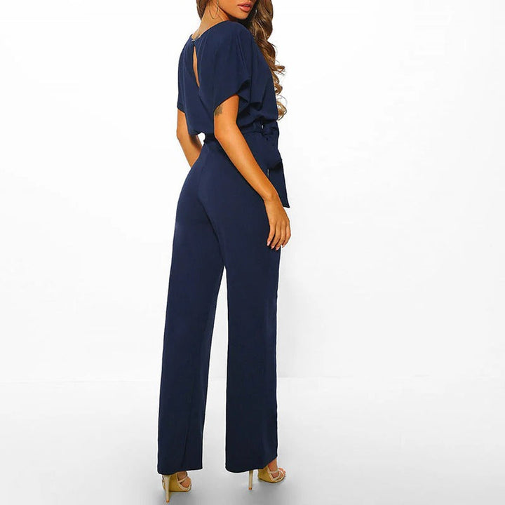 Modern women's elegant jumpsuit, a stylish one-piece for a chic and comfortable fashion statement.