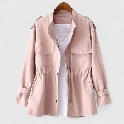 Elegant women's double-breasted overcoat, long length, perfect for chic winter fashion and sophisticated outerwear.
