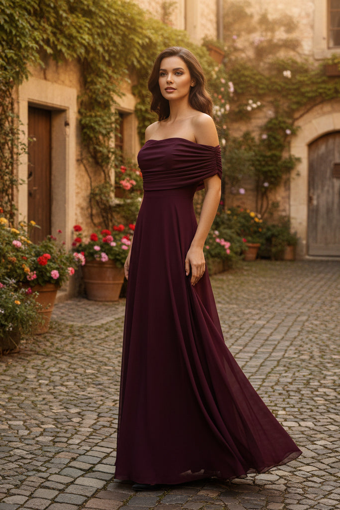 Stylish women's draped midi cocktail dress, a sophisticated formal choice for any elegant special occasion.