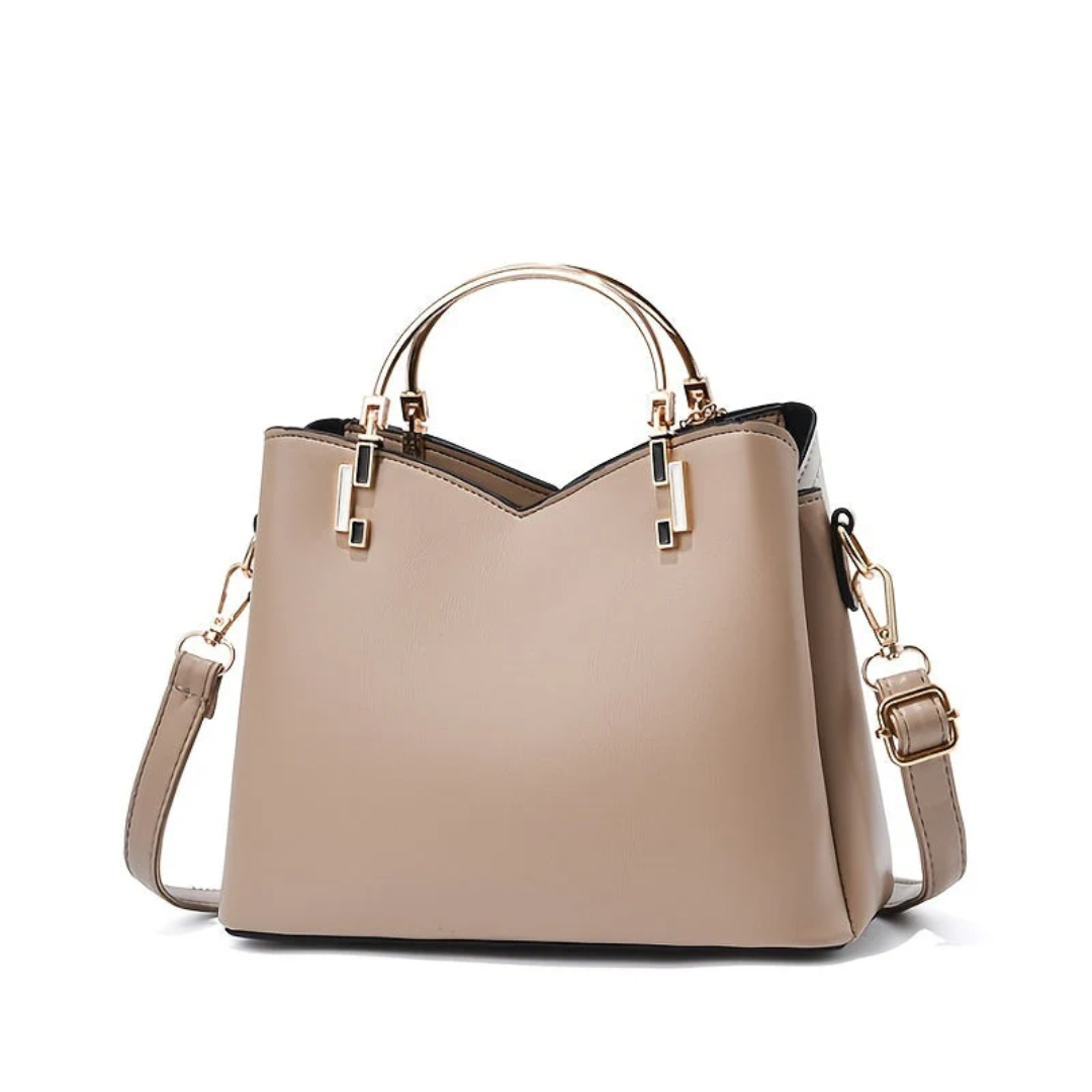 Elegant women's faux leather shoulder bag, perfect for a chic, sophisticated look.