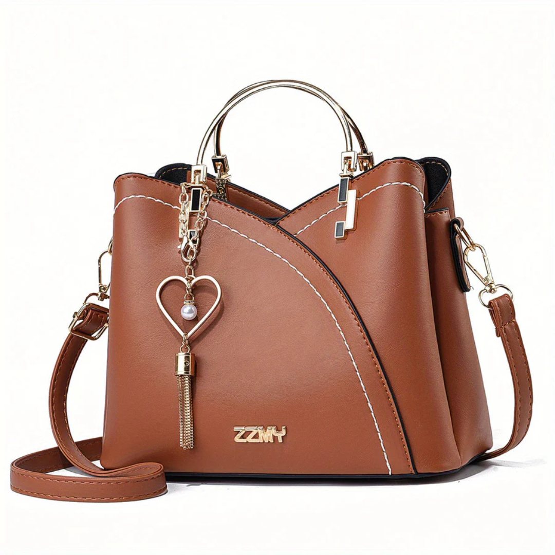 Modern chic faux leather women's purse, ideal for an elegant accessory with ample space.