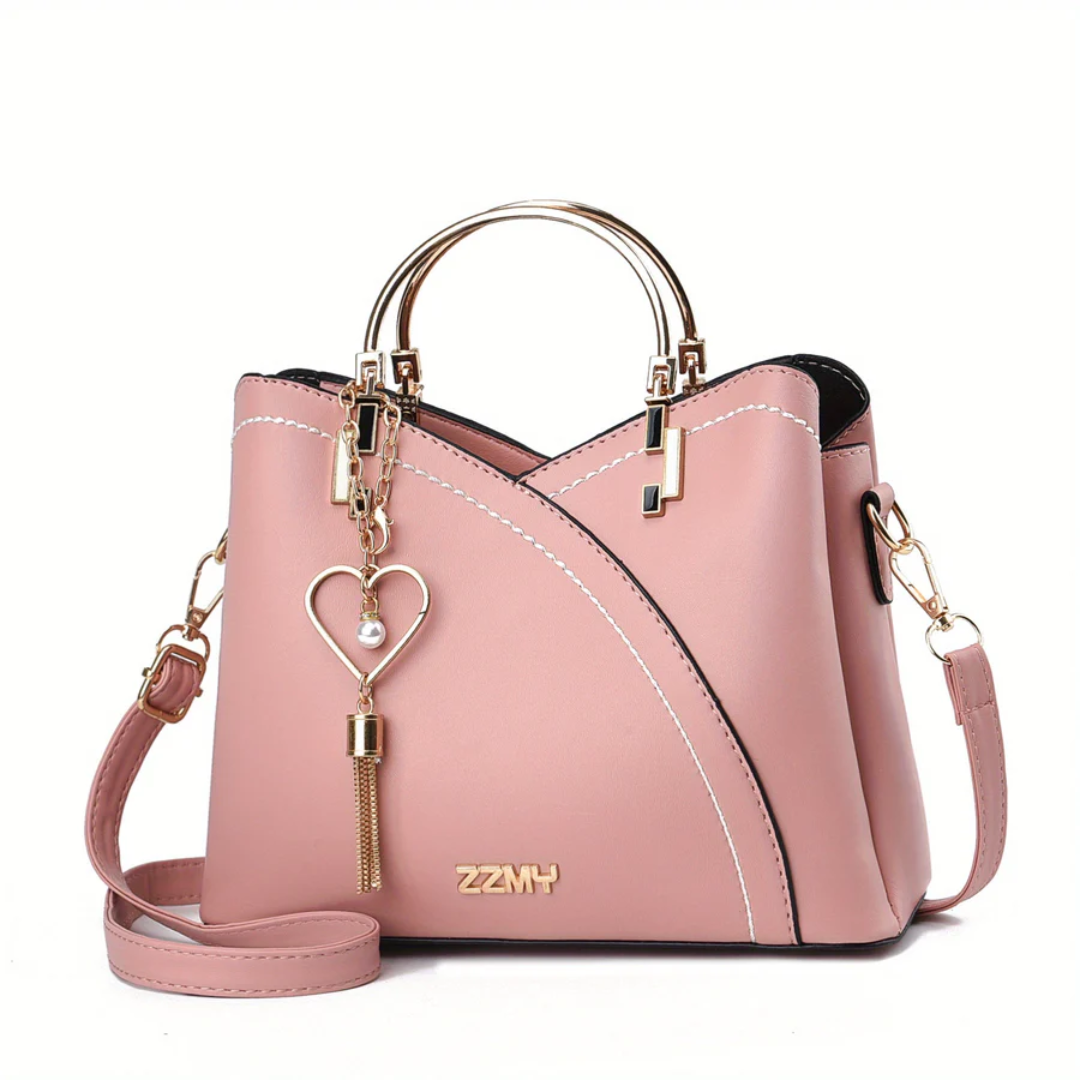 Fashion-forward women's elegant faux leather shoulder bag for a polished and complete look.