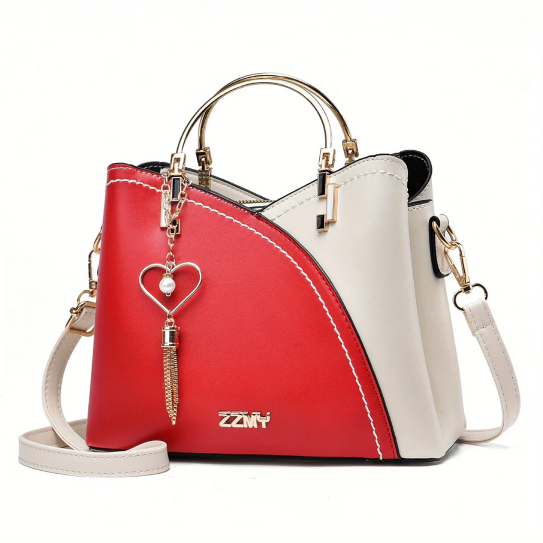 Luxurious faux leather women's purse, a graceful shoulder bag for any elegant ensemble.