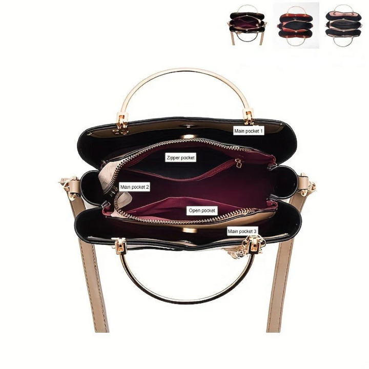 Stylish faux leather shoulder bag for women. An elegant accessory, ideal for daily use.