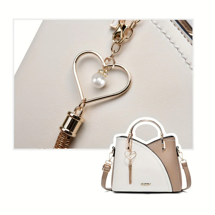 LuxuryGrace women's purse, a sophisticated faux leather shoulder bag with refined details.