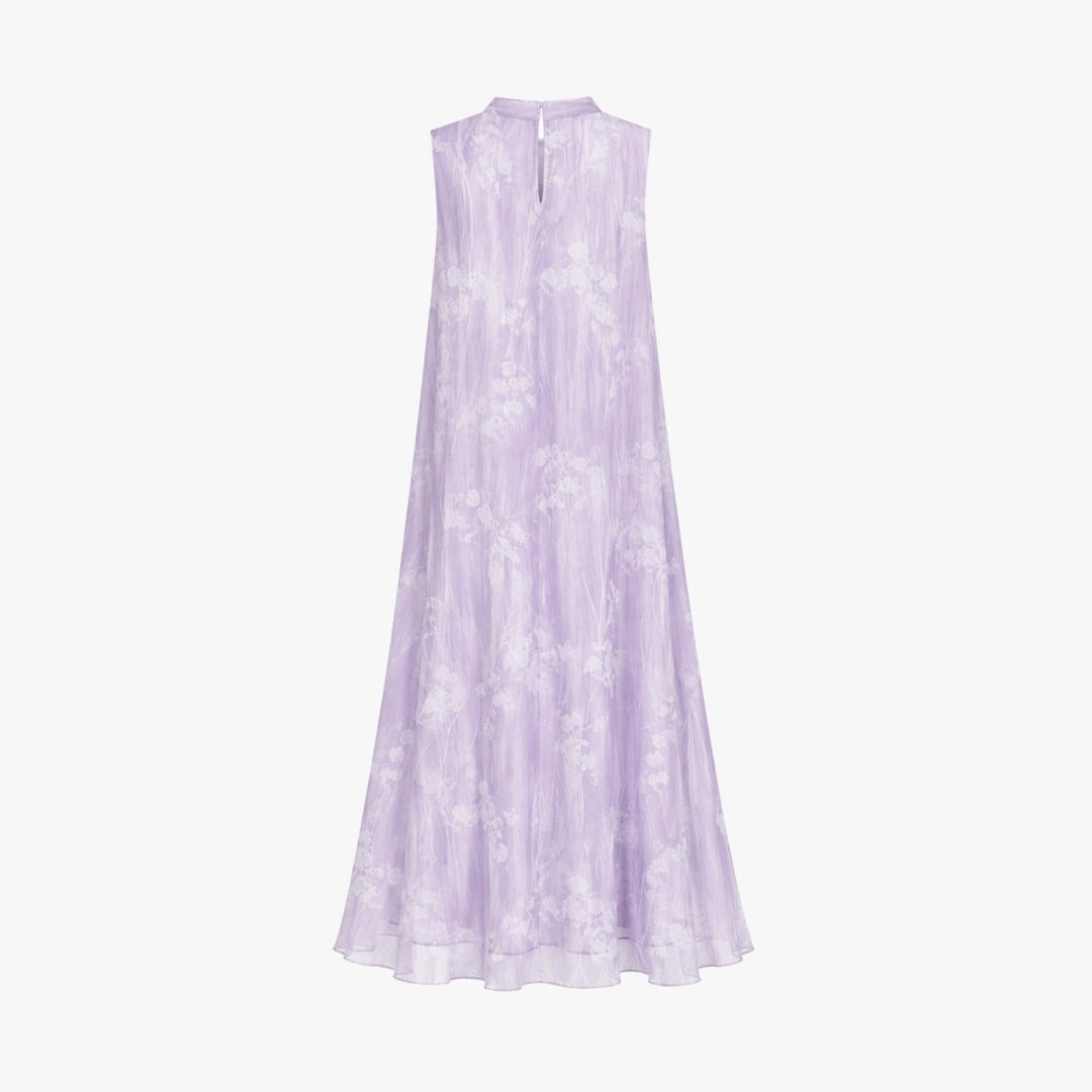 Beautiful women's floral high neck maxi dress with vibrant print, an elegant and stylish wedding guest gown.