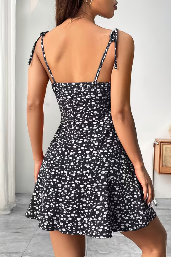 Chic women's strapless floral slip dress. Flowy, comfortable, great for summer casual, party, or vacation wear.