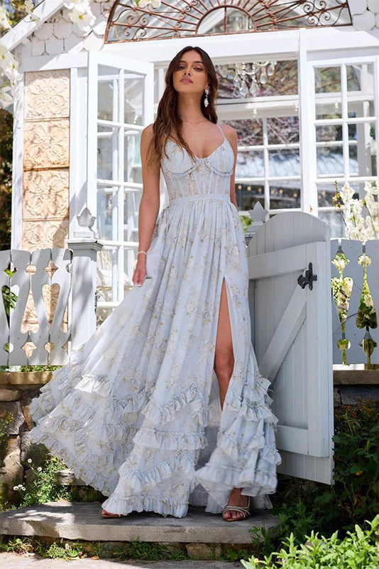 Sophisticated flowing maxi dress for women, elegant and comfortable for any special event.