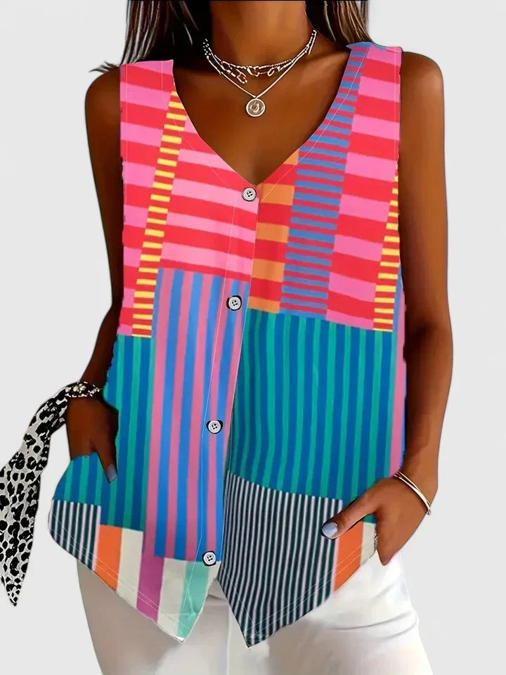 Comfortable women's elegant top with a loose, flowy fit, great for versatile daily fashion.