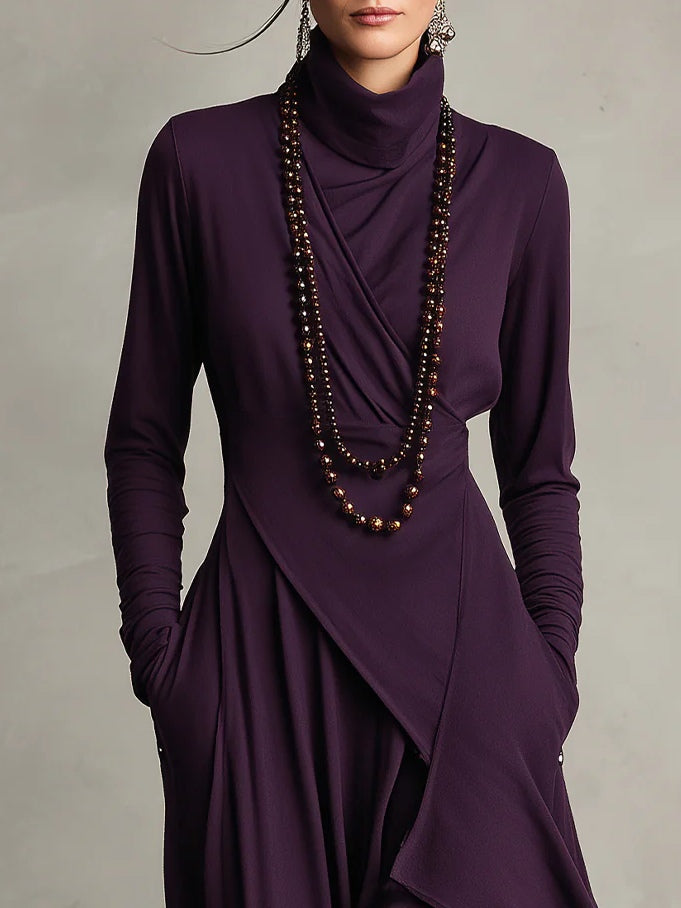 Flowy women's elegant maxi dress, drapes beautifully, versatile for sophisticated style or as a comfortable party dress.