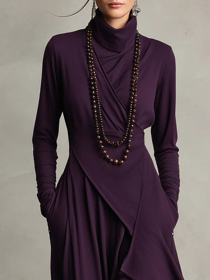 Flowy women's elegant maxi dress, drapes beautifully, versatile for sophisticated style or as a comfortable party dress.