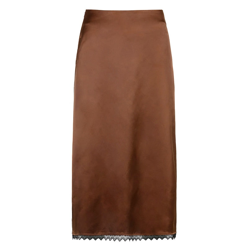 Flowy long skirt for women. Elegant, versatile for aesthetic, casual, or even grunge style fashion.