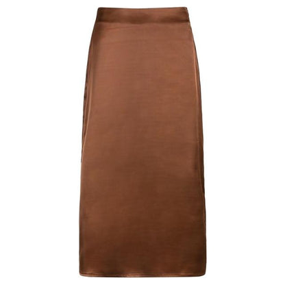 Women's elegant long flowy skirt. A chic bottom for versatile, everyday, & aesthetic fashion looks.