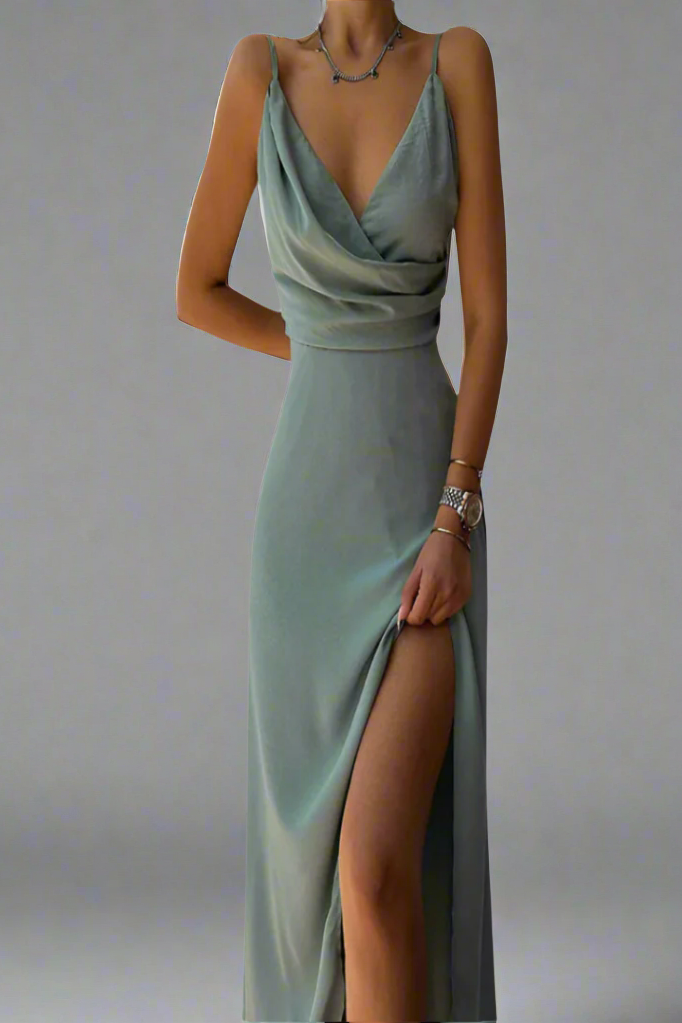 Beautiful women's elegant flowy maxi dress for parties, events, or comfortable summer evening wear. Relaxed fit.