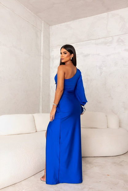 Timeless women's elegant formal dress, ideal as a wedding guest dress or party attire.