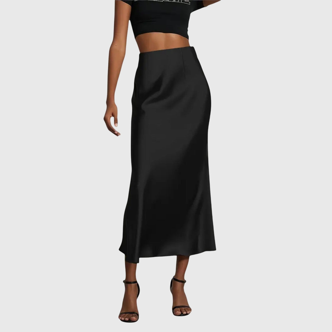Sophisticated women's maxi skirt in a flattering high waist, bias cut design, perfect for any occasion.
