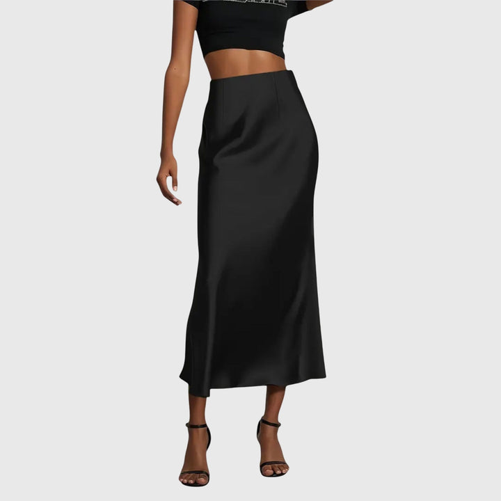 Sophisticated women's maxi skirt in a flattering high waist, bias cut design, perfect for any occasion.