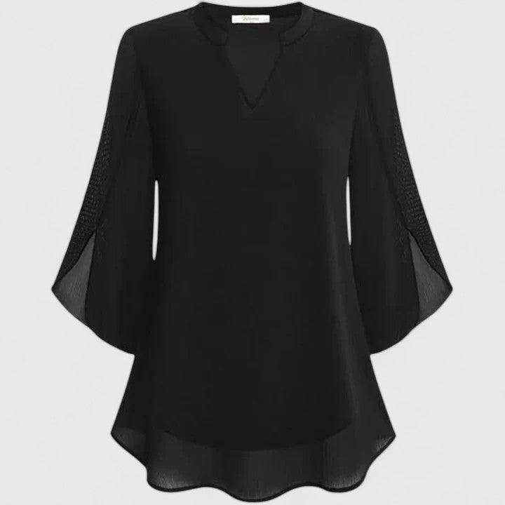 Elegant women's long sleeve blouse, perfect for office wear or sophisticated evening events.
