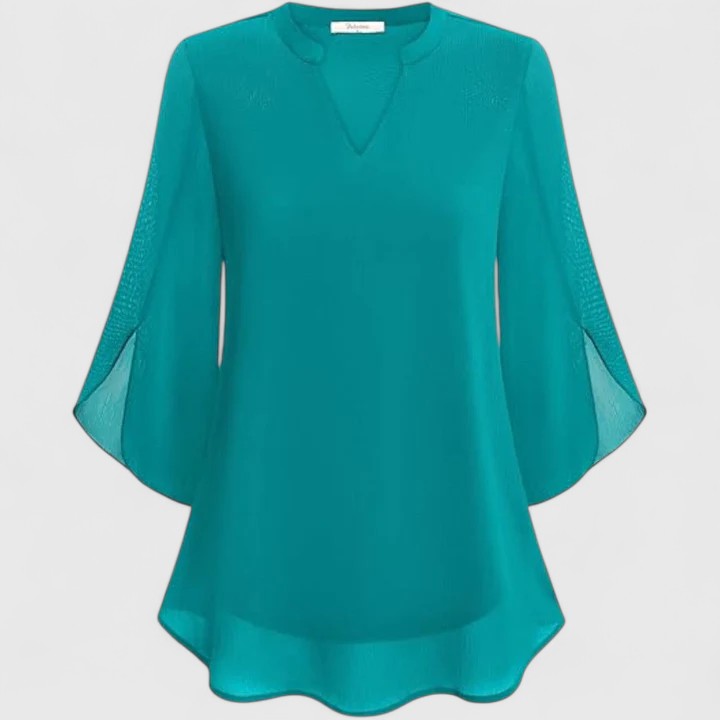 Versatile women's evening blouse, a sophisticated long sleeve top perfect for any elegant occasion.