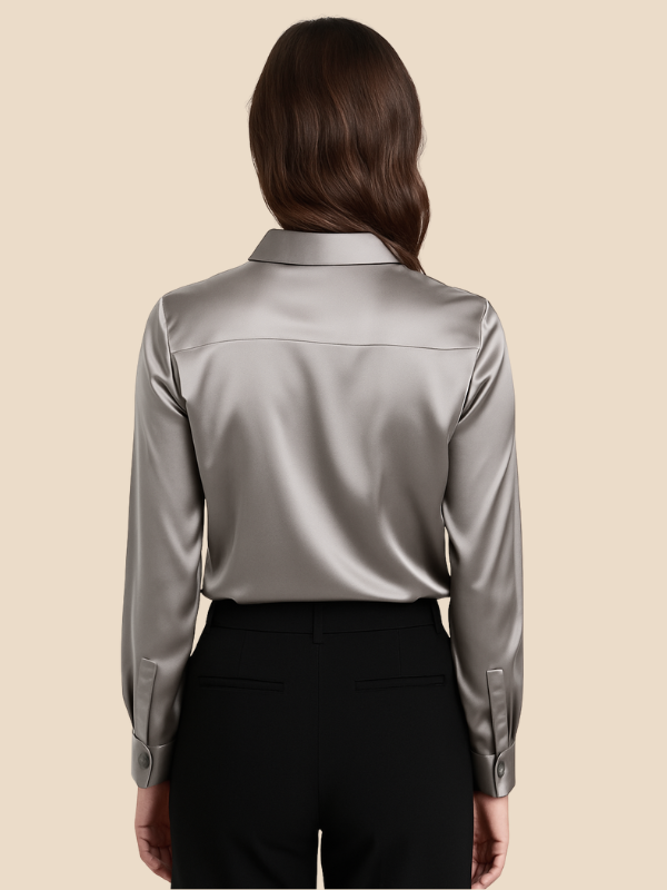 Women's elegant long sleeve button blouse, a must-have for versatile fashion.