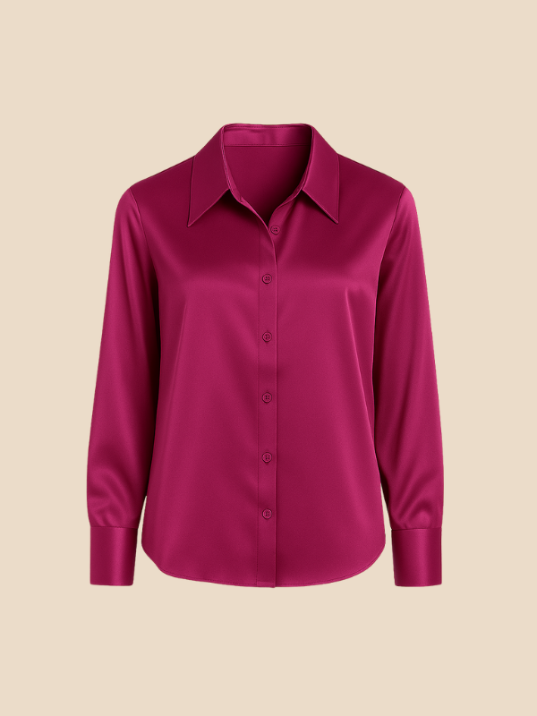 Chic women's long sleeve button-up shirt, a versatile addition to your closet.