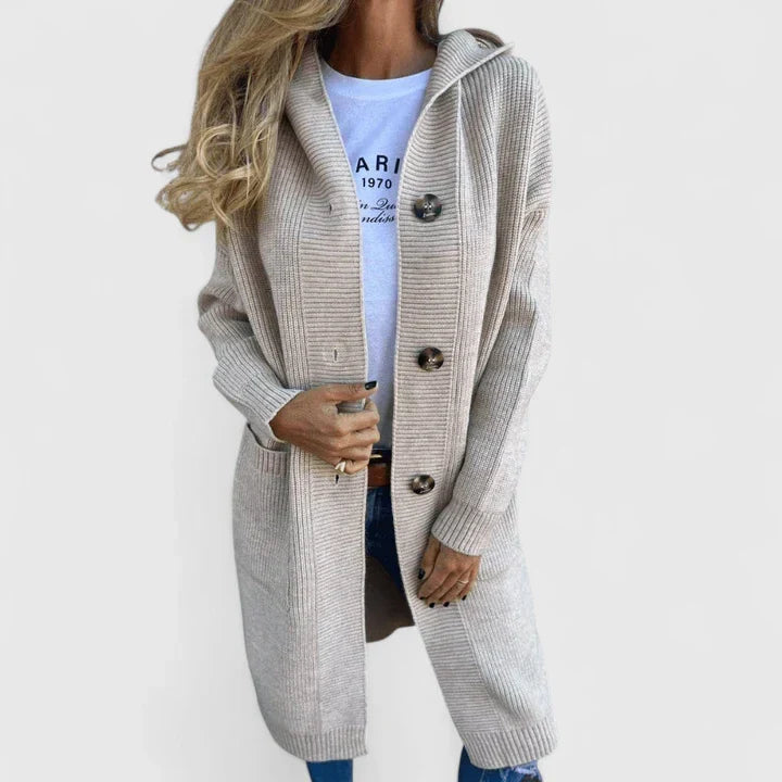 Chic women's cardigan styled for versatile layering. A comfortable fashion top & elegant outerwear for spring.