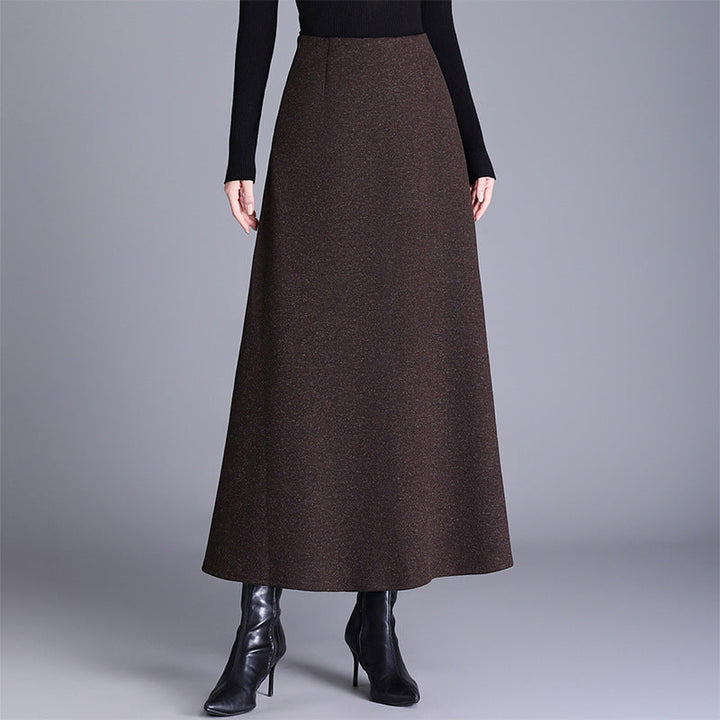 Elegant women's maxi skirt, perfect for office wear or chic casual outfits. Long, flowing and comfortable fall fashion.