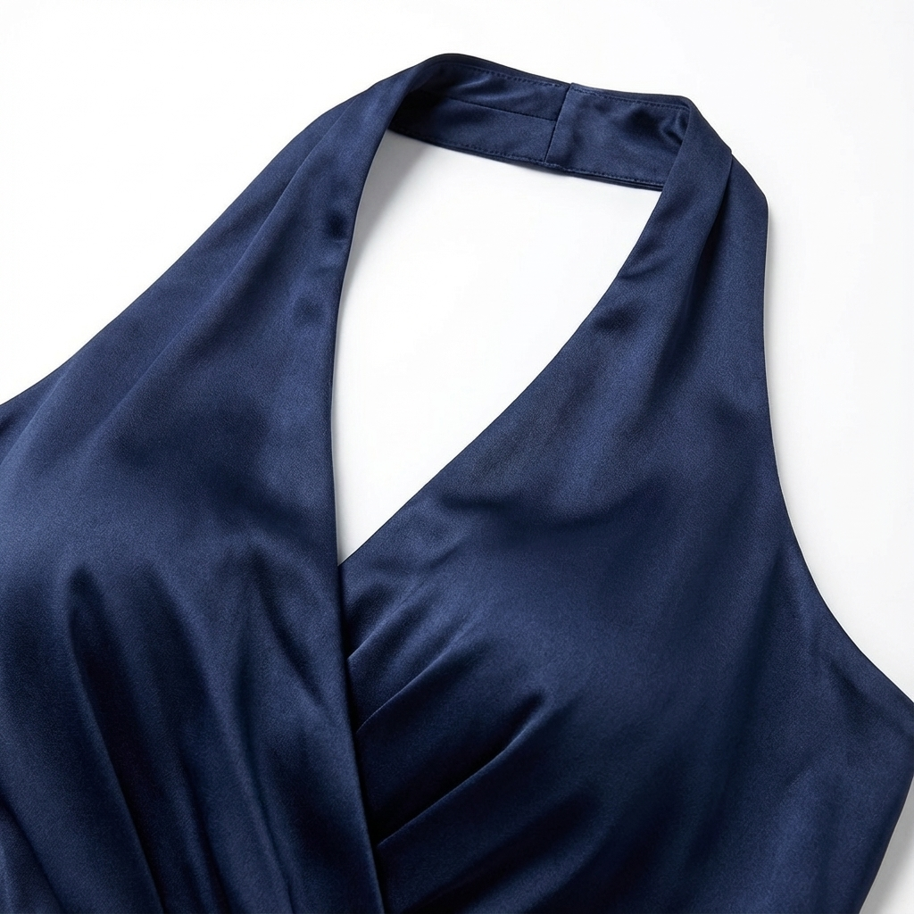 Women's beautiful tie-waist maxi dress, ideal as a formal party dress or sophisticated evening wear.