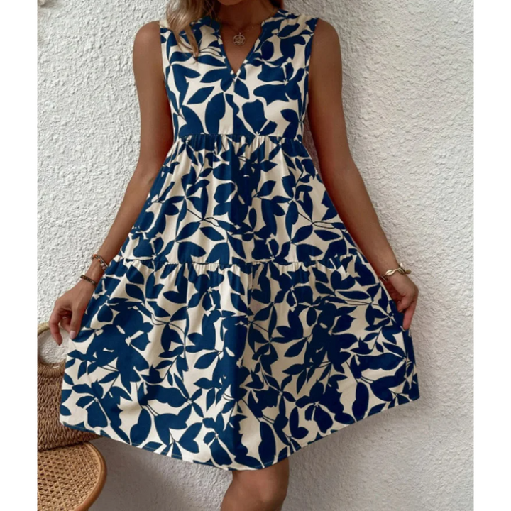 Women's elegant midi dress, timeless design for party or casual wear. Comfortable spring/summer fashion.