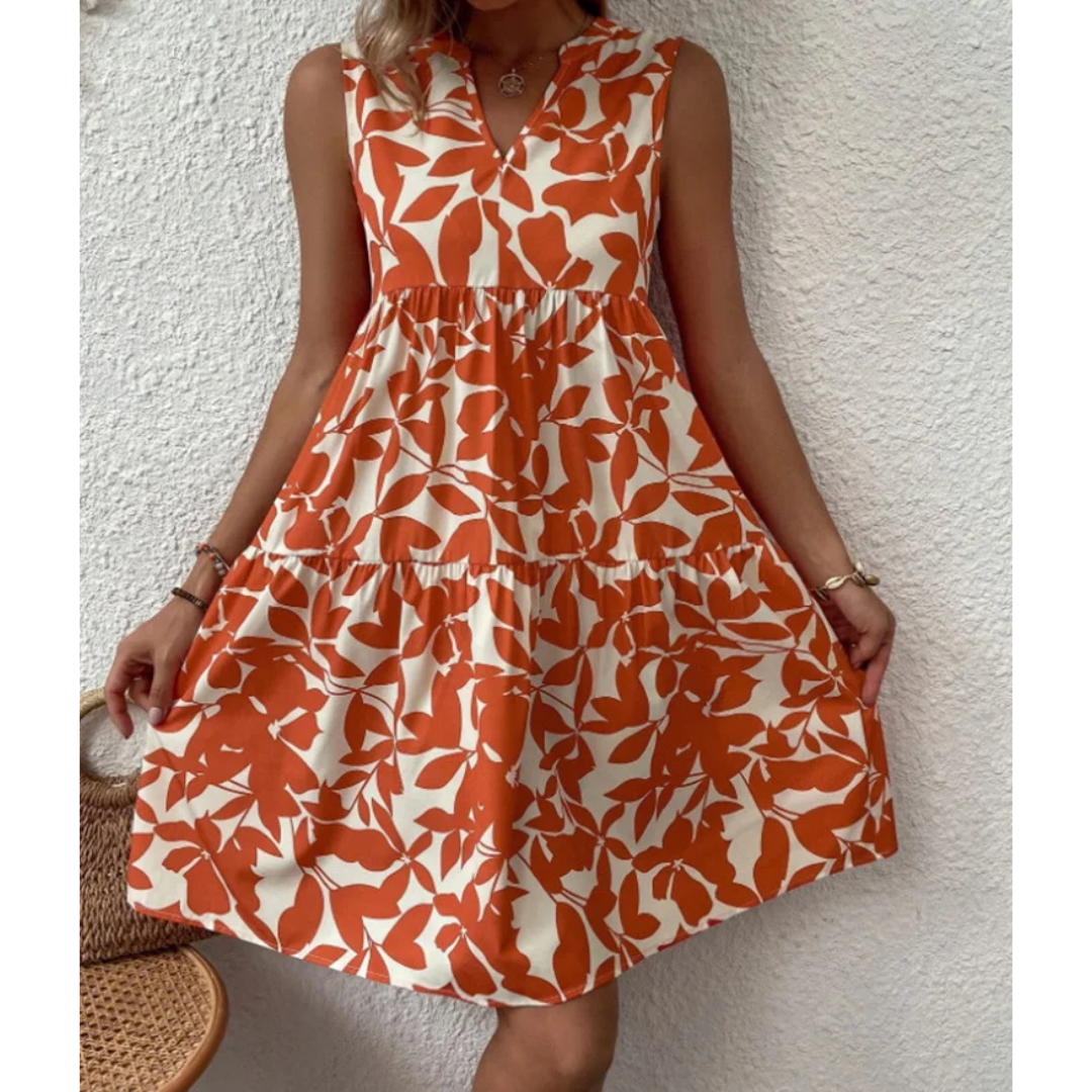 Chic women's midi dress, elegant & comfortable. Timeless style for versatile spring/summer fashion.
