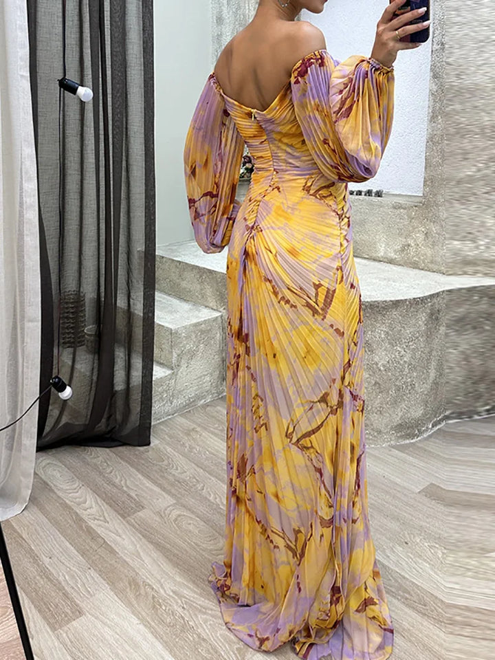 Stylish multicoloured V-neck dress for women, designed with a flattering flowing fit, ideal for elegant summer fashion.