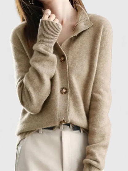 Elegant women's open front cardigan sweater, perfect for versatile layering and chic style.