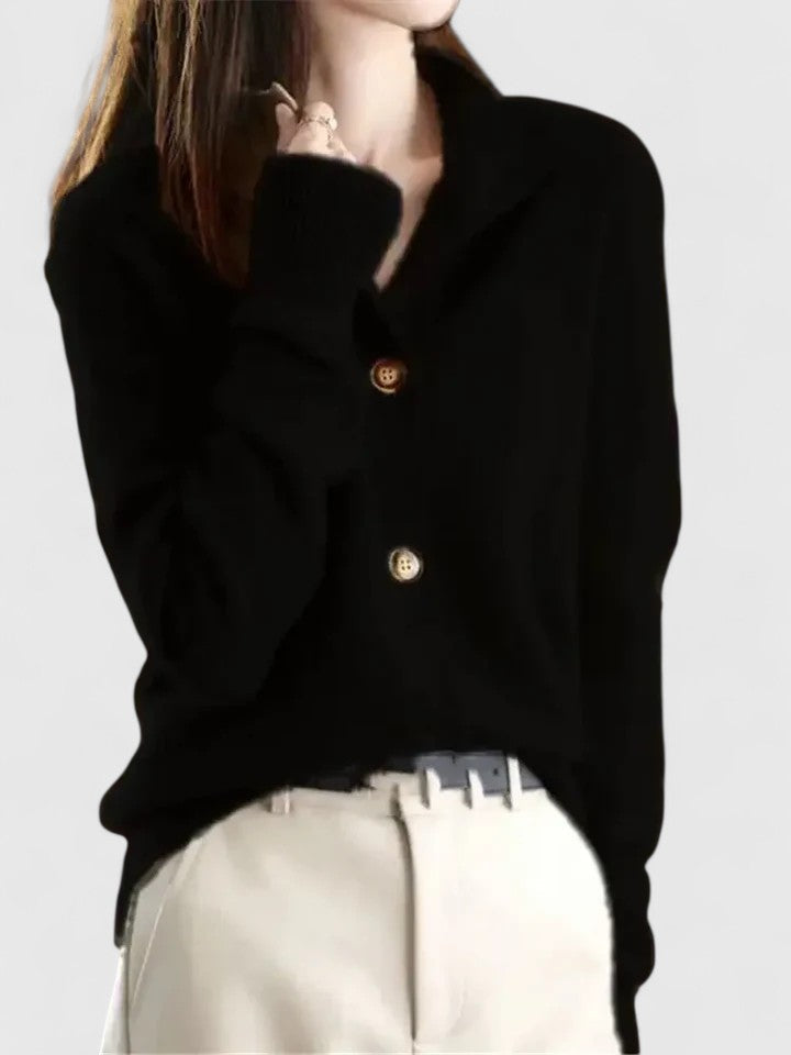 Versatile women's open front cardigan, an elegant layering piece for spring and fall outfits.
