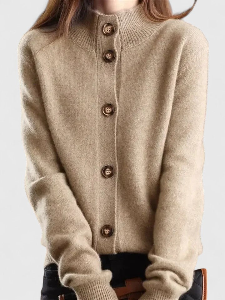 Soft women's elegant open front cardigan, a versatile sweater for layering & fall/spring fashion.