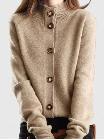 Soft women's elegant open front cardigan, a versatile sweater for layering & fall/spring fashion.