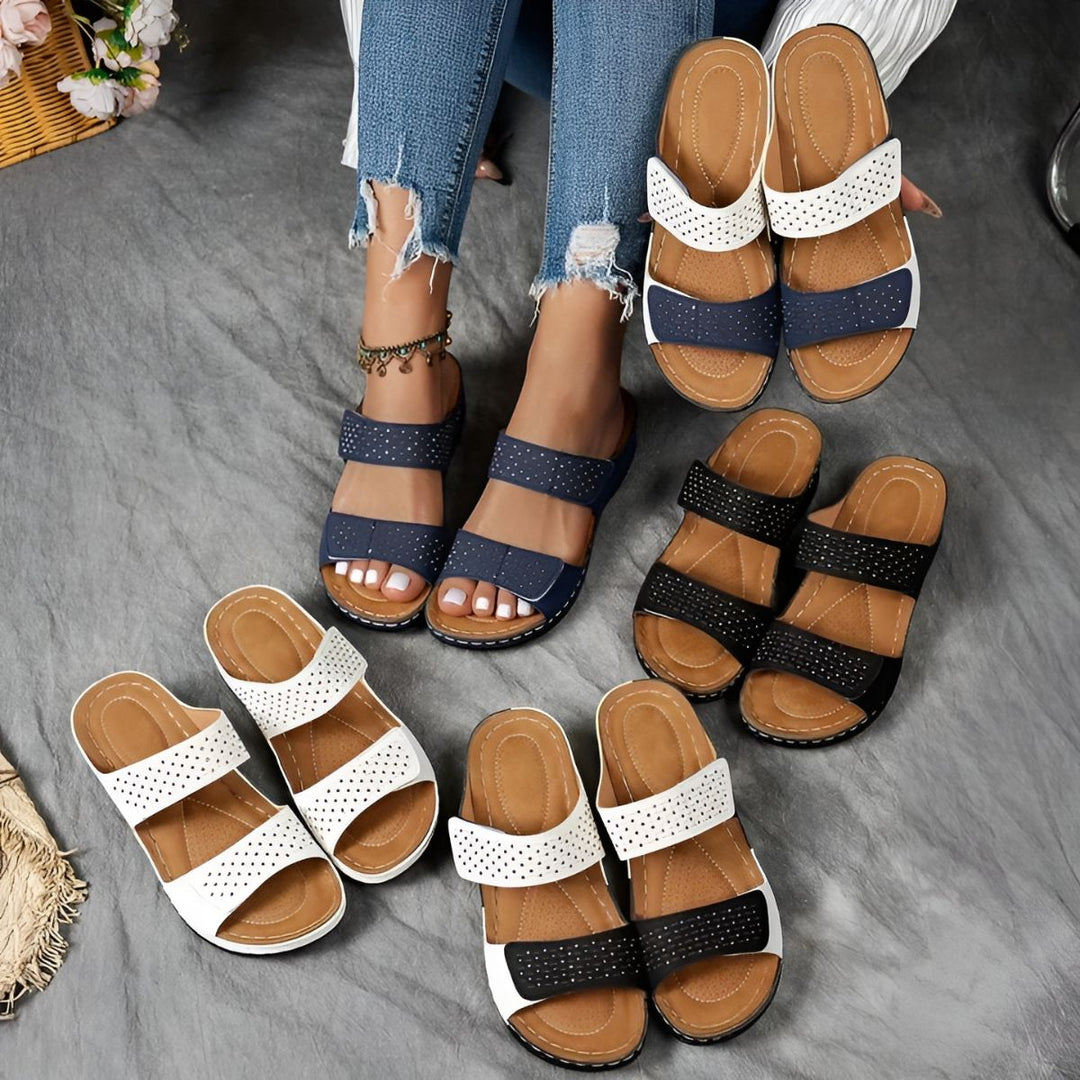 Women's elegant orthopedic sandals, arch support for stylish, comfortable daily wear.
